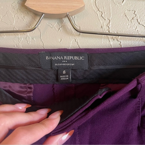 Banana Republic SLOAN BOOTCUT PANT in Purple Plum - Picture 5 of 8